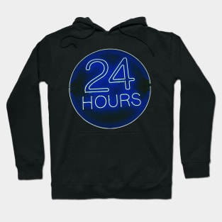 24 hrs blue Hoodie